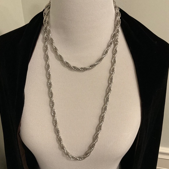 Nordstrom Thick RopeChain Silver-Tone Necklace NWT - Picture 1 of 7